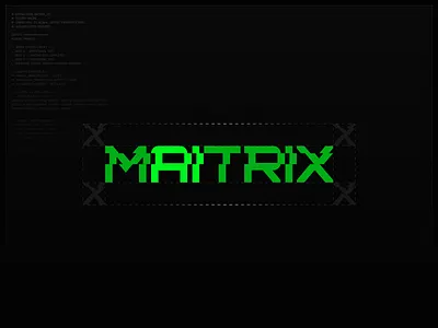 MAITRIX logo ai brand design branding cryptocurrency graphic design green logo matrix stablecoin vector
