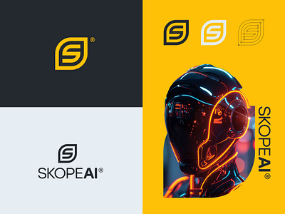 S letter mark of an AI Robotic company - Modern S LetterMark ai robotic logo branding clean logo creative logos custom logo design graphic design letter mark design logo logo design logo for artificial intelligence mega malik modern logo s lettermark s logo s logomark