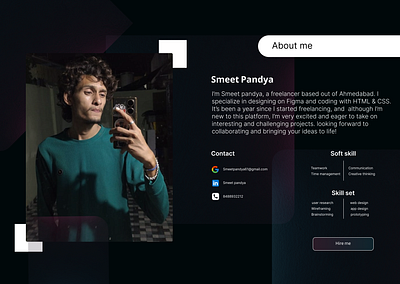 Hy I am Smeet Pandya I'm starting my designing journey! animation app design prototype ui