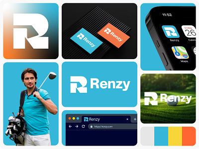 Renzy logo design brand brand identity branding business logo creative logo custom logo golf golf logo icon identity logo design logo mark logotype minimalist logo modern logo professional logo r r logo symbol typography