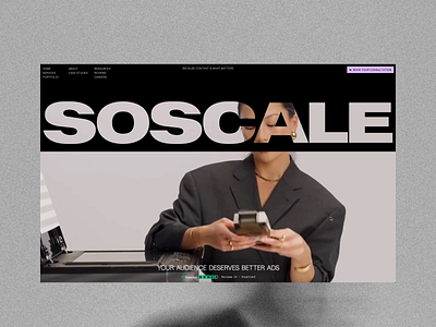 Soscale - Homepage design for the performance marketing agency animation b2b website home page interaction landing page marketing website parallax scroll ui design user experience user interface web web design website design