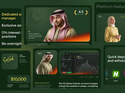 Islamic account landing page crypto hero investing islamic landing page trading ui web