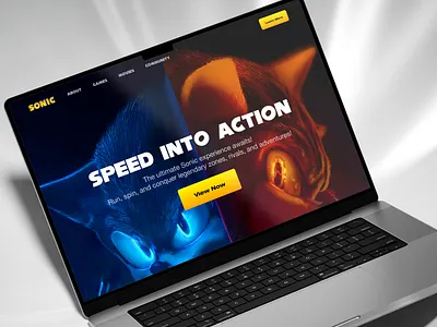 Sonic 3 Landing Page Design app ui branding design game app ui game design game landing page gaming ui gaming website graphic design landing page product design sonic 3 sonic 3 landing page ui