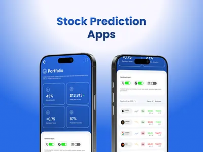 Stock Prediction Apps figma finance finance apps mobile apps mobile design stock apps ui uiux user interface ux