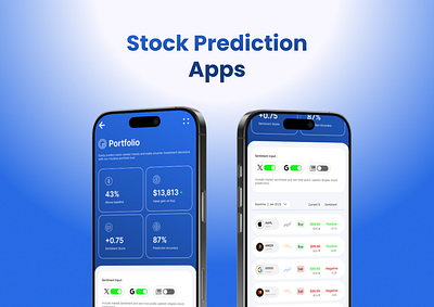Stock Prediction Apps figma finance finance apps mobile apps mobile design stock apps ui uiux user interface ux