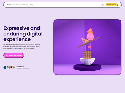 Dax brand design digital hero modern product saas section ui ux