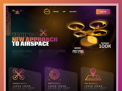 Drone Landing Page! branding design illustration logo ui uidesign uiux ux web web design