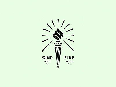 Wind + Fire Shirt acts brand clean fire flame illustration merch t shirt torch typography vector