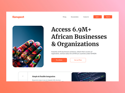 Konspect Landing Page branding christton design desktop identity illustration landing page ui ux vector website