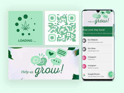 GROW ROOM | Social Media Link Page app branding design graphic design logo ui ux