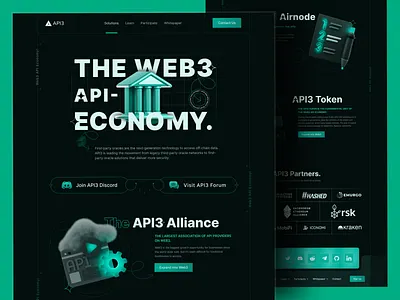 Crypto Web3 Landing Page. api3 api3 landing page crypto landing page crypto website cryptocurrency cryptocurrency landing page cryptocurrency website defi website home page interface landing page landingpage minimal uiux web design web3 web3 landing page webdesign website website design