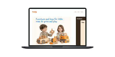 Wooden toys and children's furniture children furniture landing page toys ui