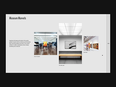 Museum marvels interactions design gallery homepage interaction design interactions landing landingpage menu ui ui design uiux user interface uxui web web interaction webdesign webpage website website interaction websitedesign