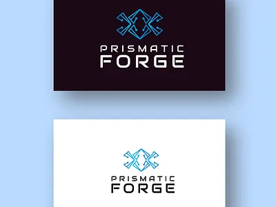 Prismatic FORGE blue brand branding graphic design logo