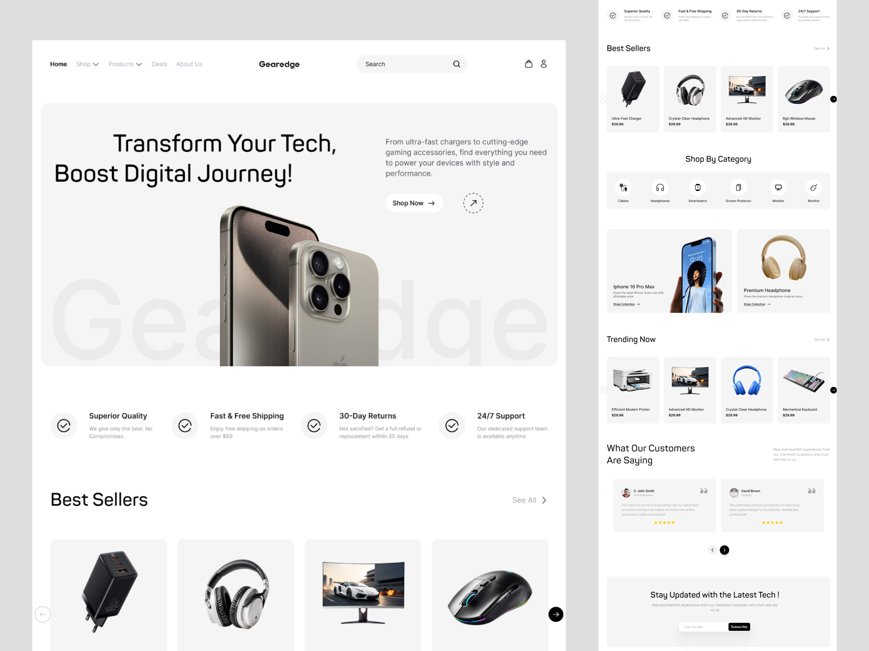 Example of E Commerce Website Design 5 Pages