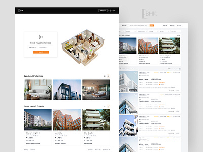 BHK Real Estate Site case study design figma landing page property real estate ui uiux ux website