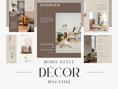 BOHO Style Magazine Templates book canva cover decor design décor décor magazine ready template graphic design magazine ready templates template