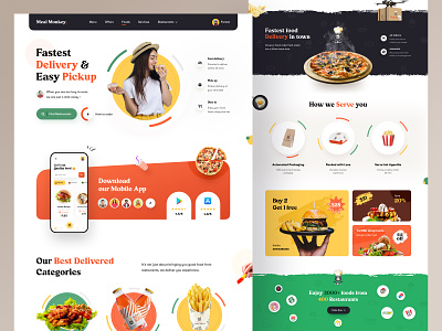 Food Delivery Website delivery delivery service design food food and drink food delivery home delivery homepage landing page lunch restaurant snacks takeaway uidesign userinterface uxui web design webpage website website design