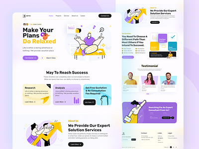 Business Solution Landing Page Design agency branding business solution creative website digital agency digital marketing figma financial website fintech landing page marketing ui user experience user interface website work managment