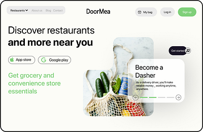 DoorMea landing page figma ui ui ux designer ux