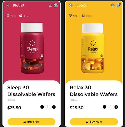 Nutrix app design figma ui ui ux design ux