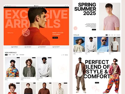 Fashion e-commerce website design design interface product service startup ui ux web website