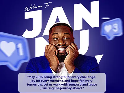 January branding design graphic design illustration social media post design