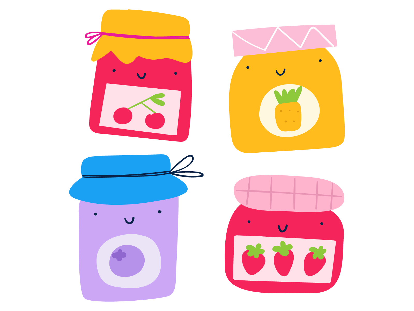 jams art branding character cheldren cute design flat food fub funny graphic design icon illustration jam kid logo mark symbol ui yammy