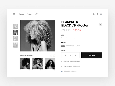 Ecommerce Marketplace Product Page black clean design desktop marketplace nft page poster shop shopping store ui uiux website white