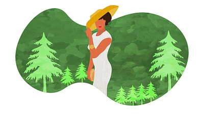 Women in Landscape design graphic design illustration vector