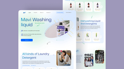 Mavi Web branding carwash design dry cleaning figma flat graphic design landing landing page laundry light ui uiux ux wash web website