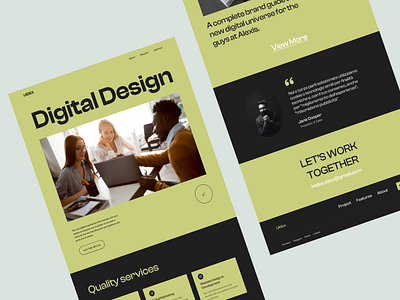 Digital design agency agency art branding creative agency design digital agency graphic design home home page landing page studio ui uidex web webdesign website