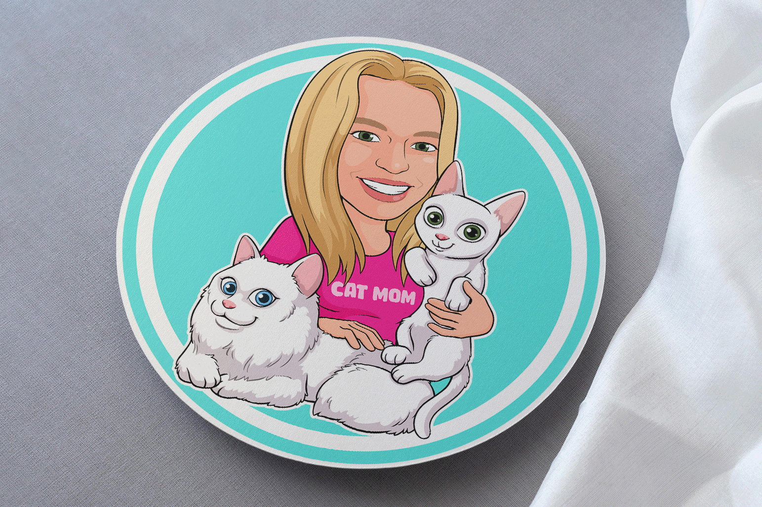 Woman with cats 2d abrang adorable beautiful lady blond woman cartoon cartoon character cartoon profile cat mom cute cat design design character fiverr funny cat hire me illustration logo svg white cat woman with cats