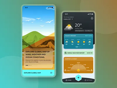 Weather App app design clouds degree design figma humidity mobile mobile app temperature theme ui design walkthrough weather app wind