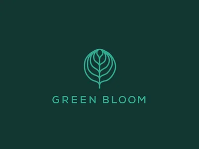 Green Bloom bloom branding design graphic design green health healthy identity illustration logo minimal natural nature organic product simple suplement suplemnets