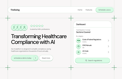 TireSwing's Landing page design