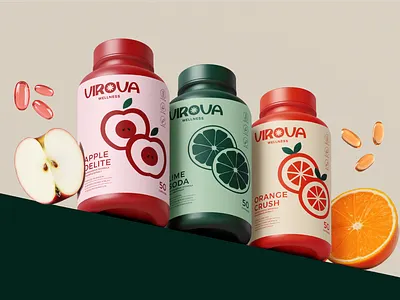 Virova Wellness / Supplements Brand Identity adobe illustrator brand designer brand designing brand strategy branding design graphic design illustration logo logo design product design supplements branding supplements packaging vector visual identity