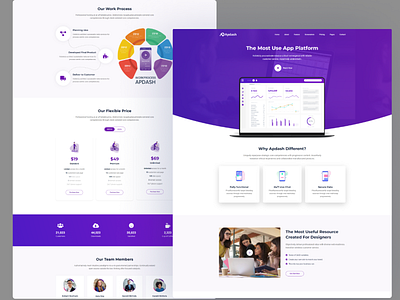 Apdash-Software Landing Page creative landing page lanidng moder app sass theme wordpress theme