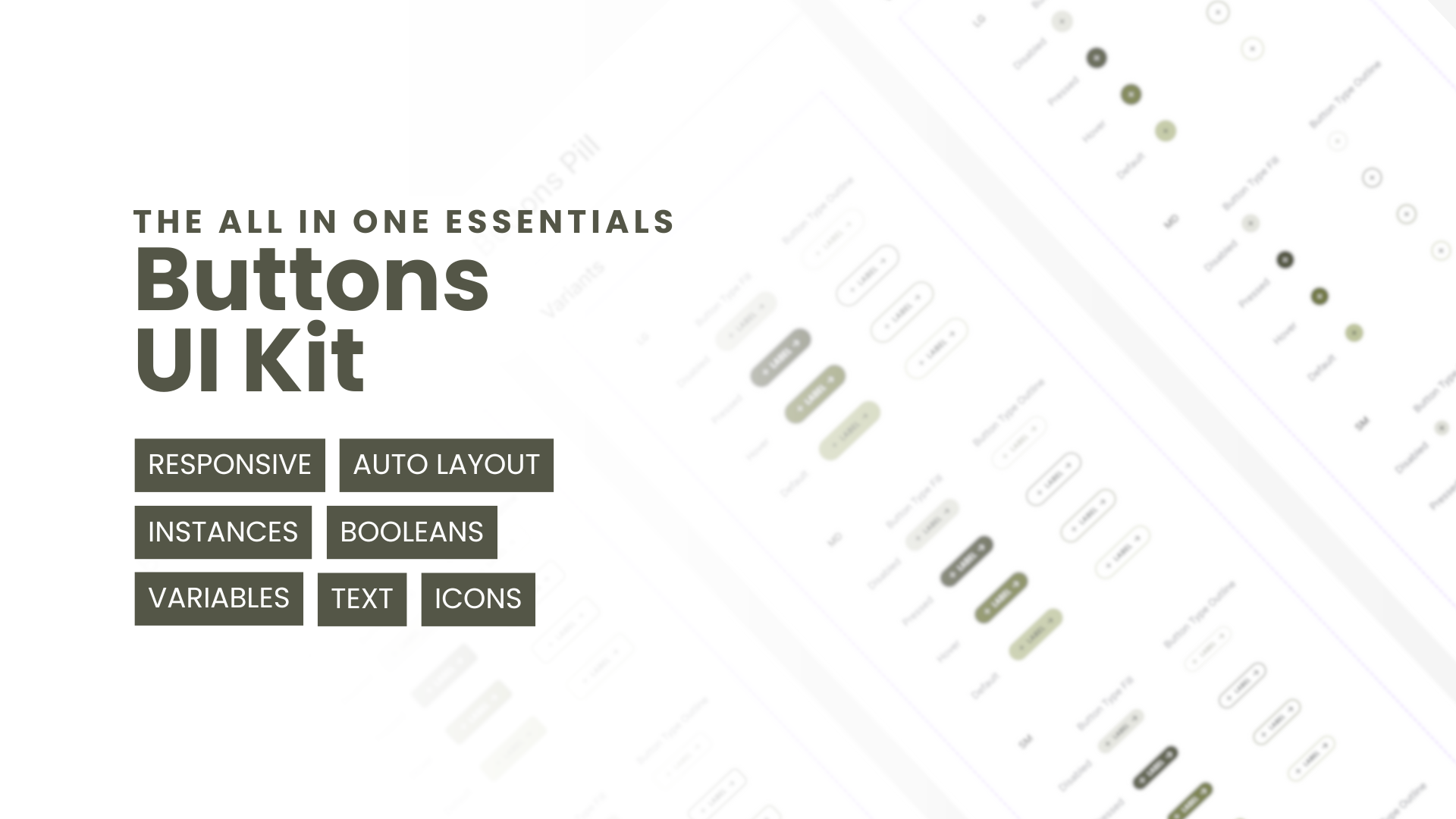 Buttons UI Kit - Figma - Free Asset asset auto layout button design buttons community components design figma figma community free asset graphic design responsive ui ui kit ux