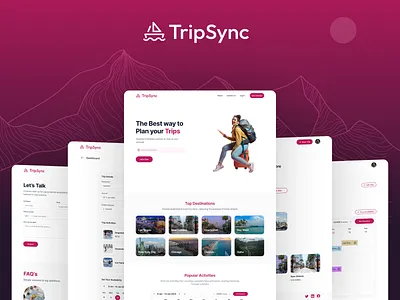 Introducing TripSync – A Smarter Way to Plan Your Travels! activities b2b booking app bookings business calendar couple honeymoon hotels landingpage lifestyle location package planning ticket todo tour travel agents travel app vocations