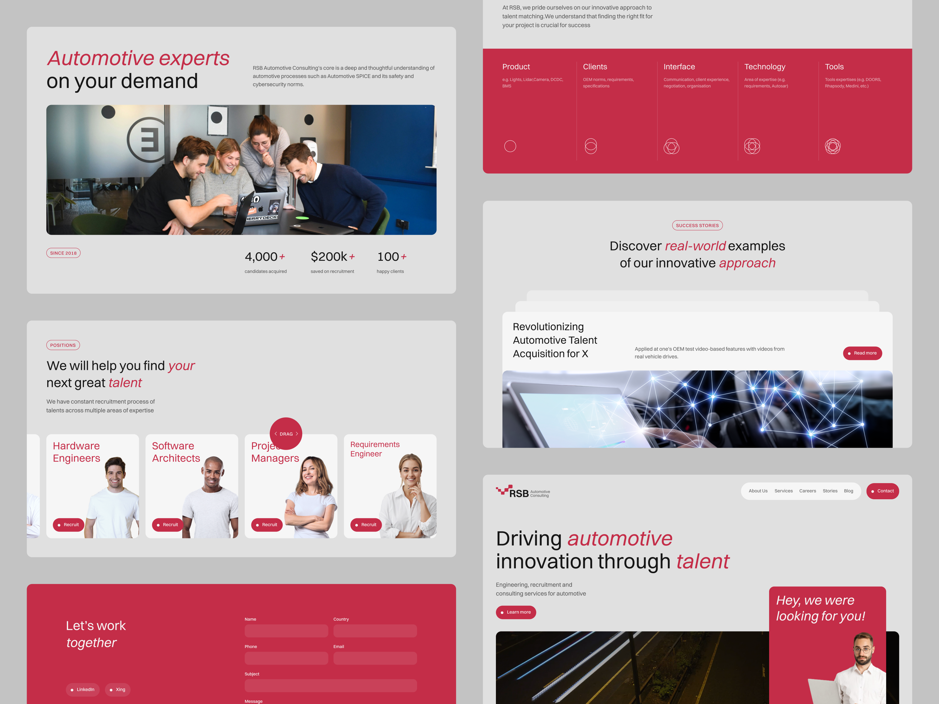 Example of Landing Page Design (Per Page)