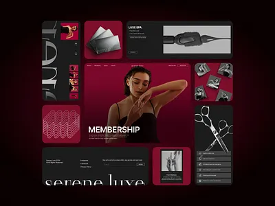 Luxe Spa Membership branding girl graphic design massage membership sell spa therapy ui