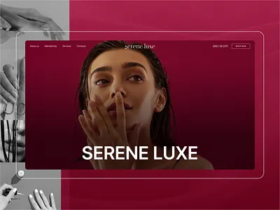 Serene Luxe Spa 3d branding girl graphic design massage spa ui