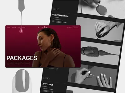 Packages branding graphic design hand manicure nails pakages spa ui
