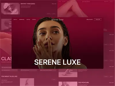 Branding of Serene Luxe branding girl massage services spa therapy ui