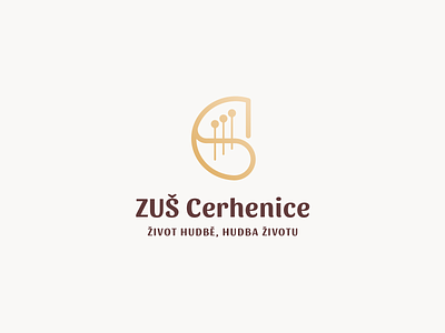 ZUŠ Cerhenice branding design logo music school