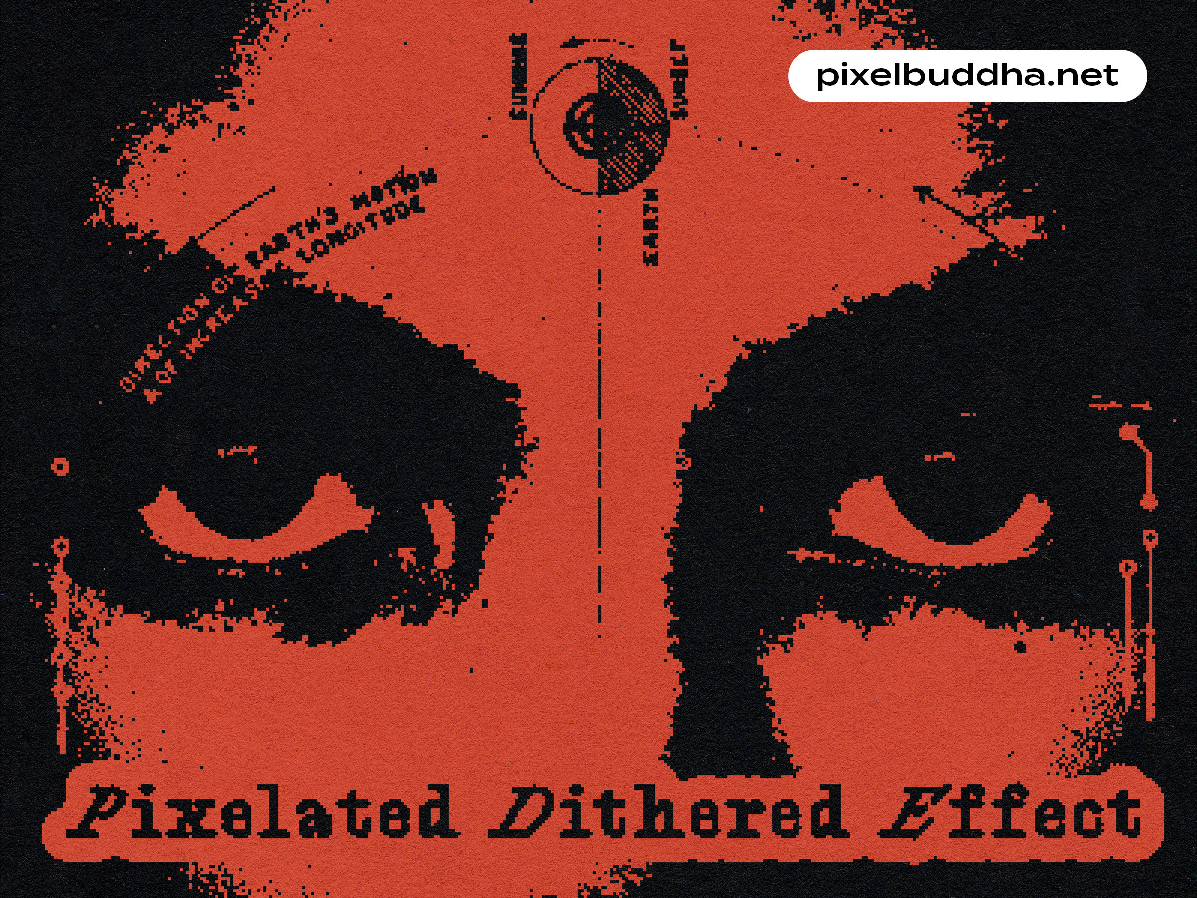 Pixelated Dithered Effect 8bit bitmap dither dithering download effect grunge paper photo pixel pixelated pixelbuddha print printer psd retro template vintage xerox y2k