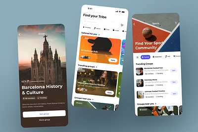 Tribe Chat app branding chat iphone social platform ui