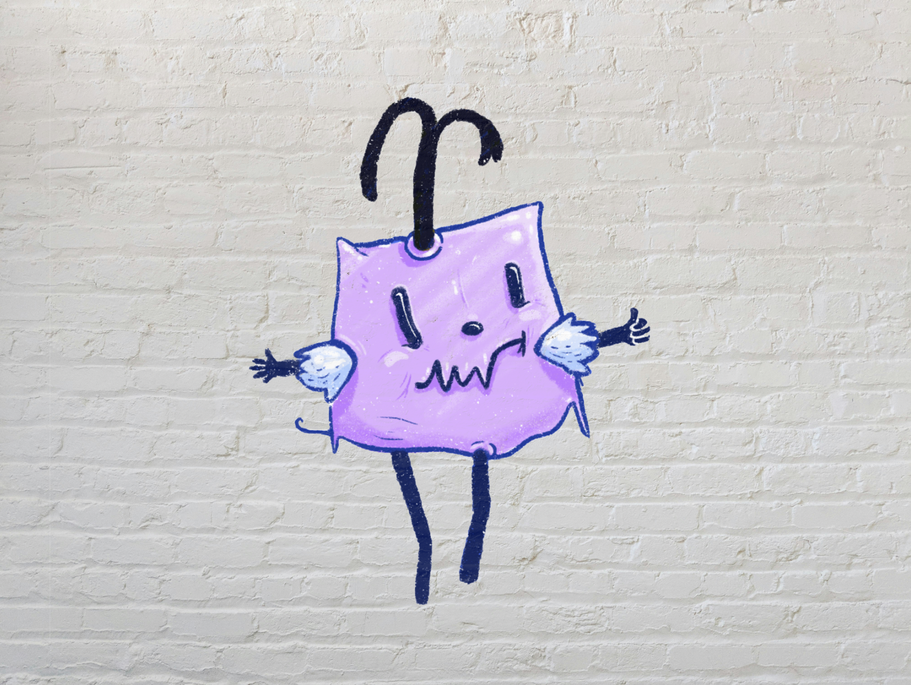 "Squareman" - A Collab with my Daughter art childhood children clean collab digital graphic art graphic design graphicartist illustration kids minimal painting parenting