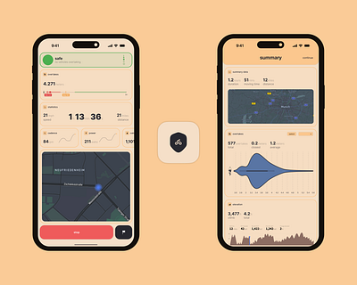 Safe Pass - App Design app design branding clean design creative design cycling inspiration logo maps minimalistic safety statistics ui user experience user interface ux